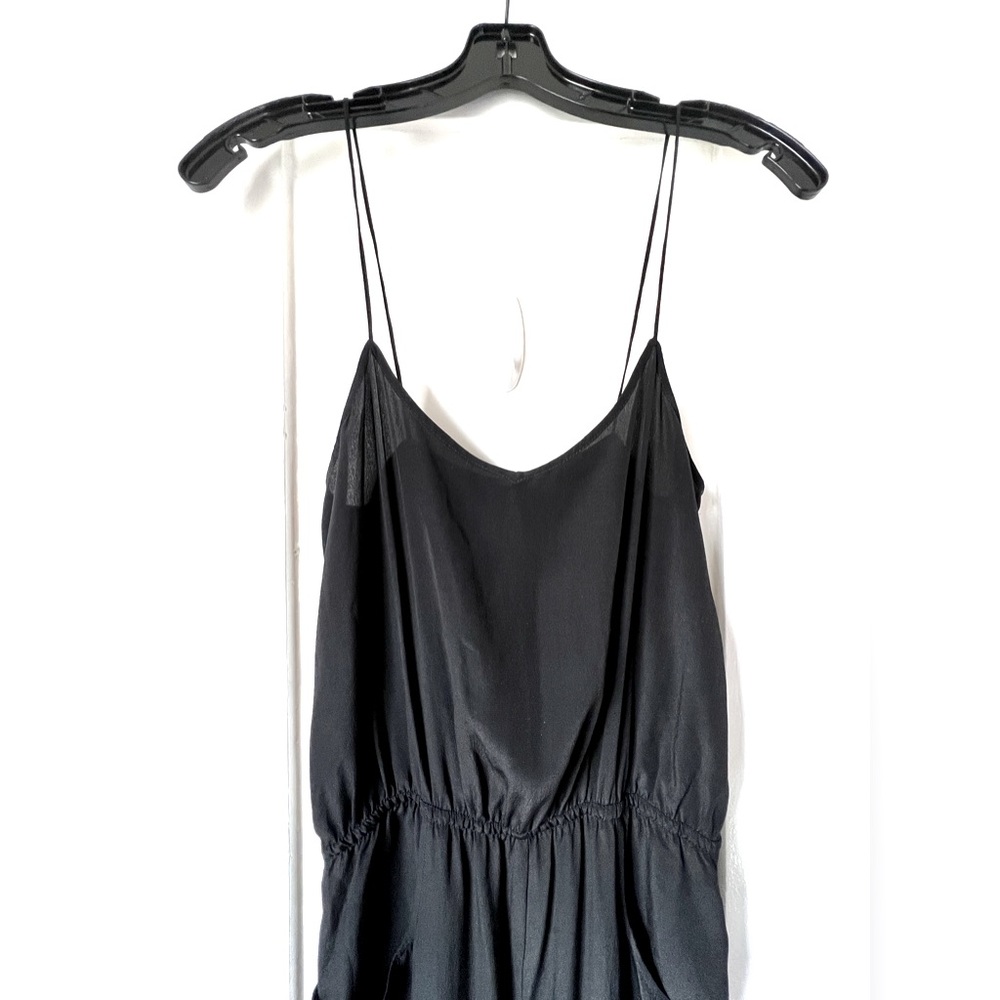 Topshop Boutique black silk jumpsuit